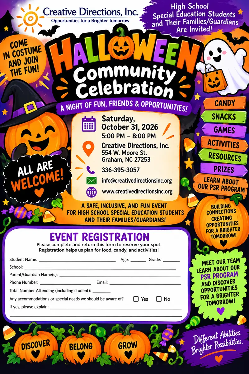 Halloween Community Event Creative Directions